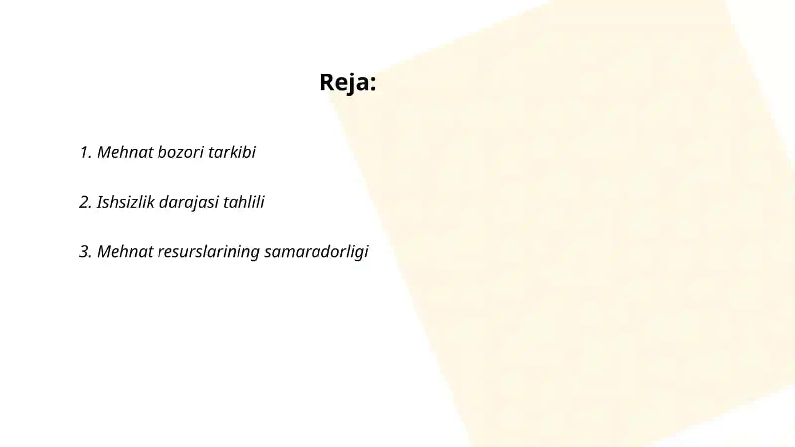 Mehnat Bozori va Korxonalarda Mehnat Resurslaridan Foydalanish 2