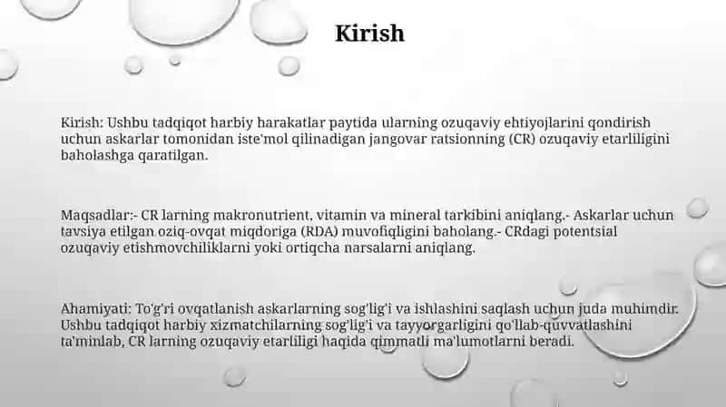 Askarlarning Quruq Payoklarini Tarkibidagi Maxsulotlarning Tola Sfatliligini Expertiza Qlish 2
