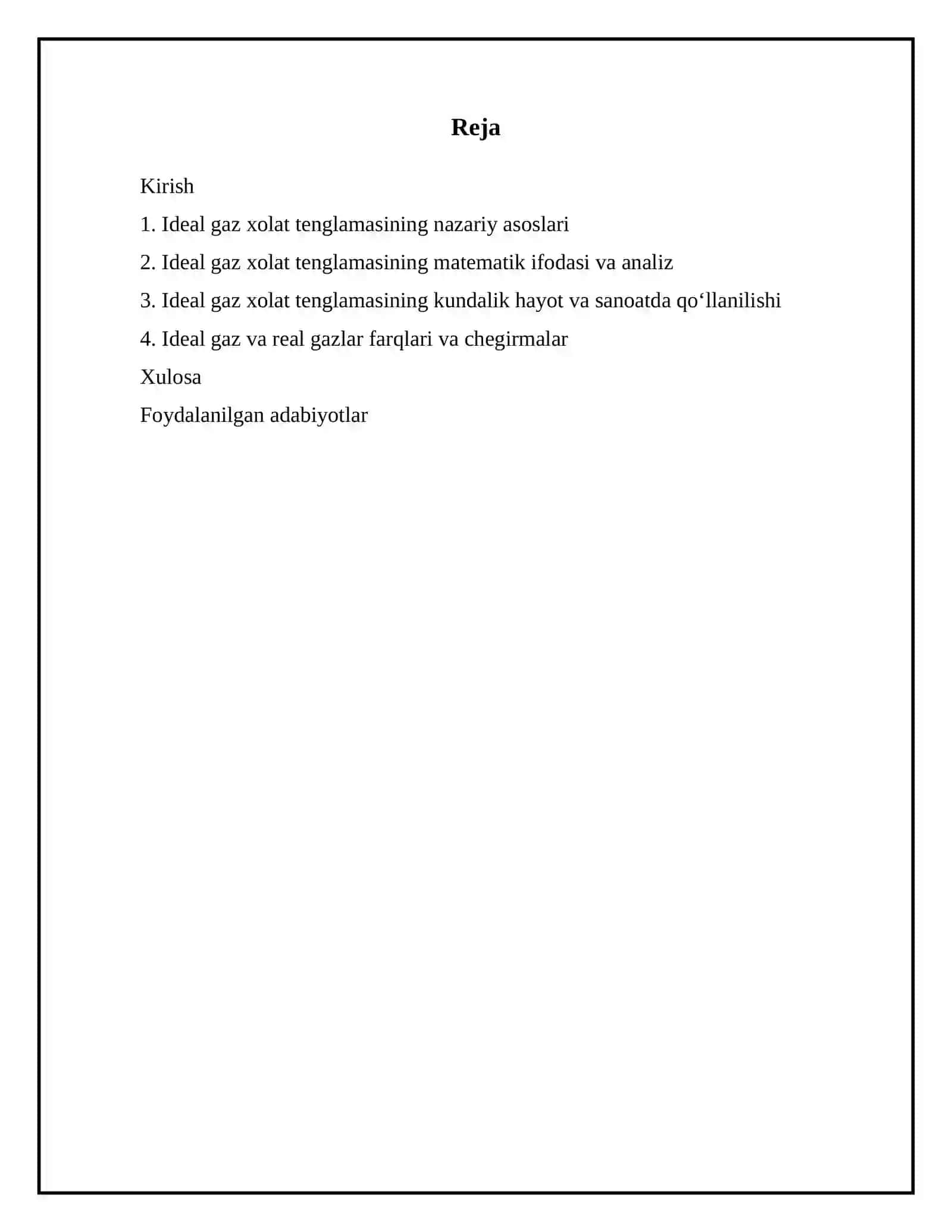 Ideal gaz xolat tenglamasi va uning qoʻllanilishi 2