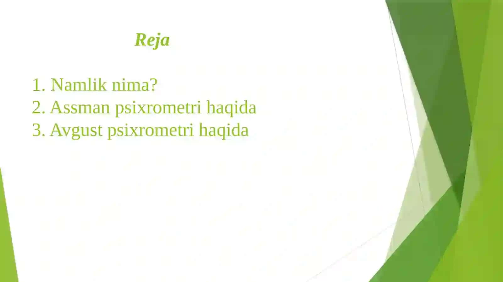 Assman va asper psixometri 2