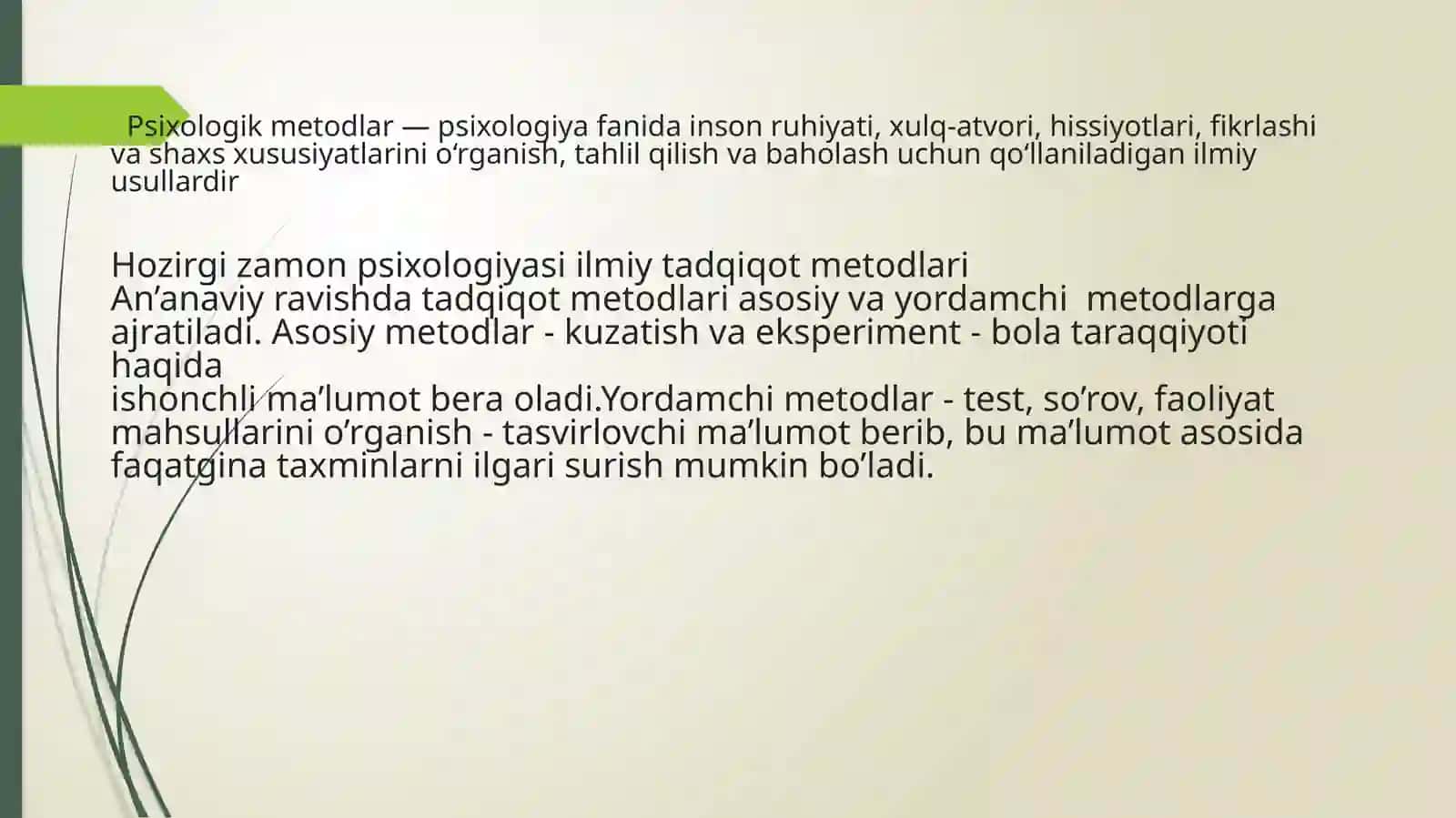 Psixologik metodlar 2