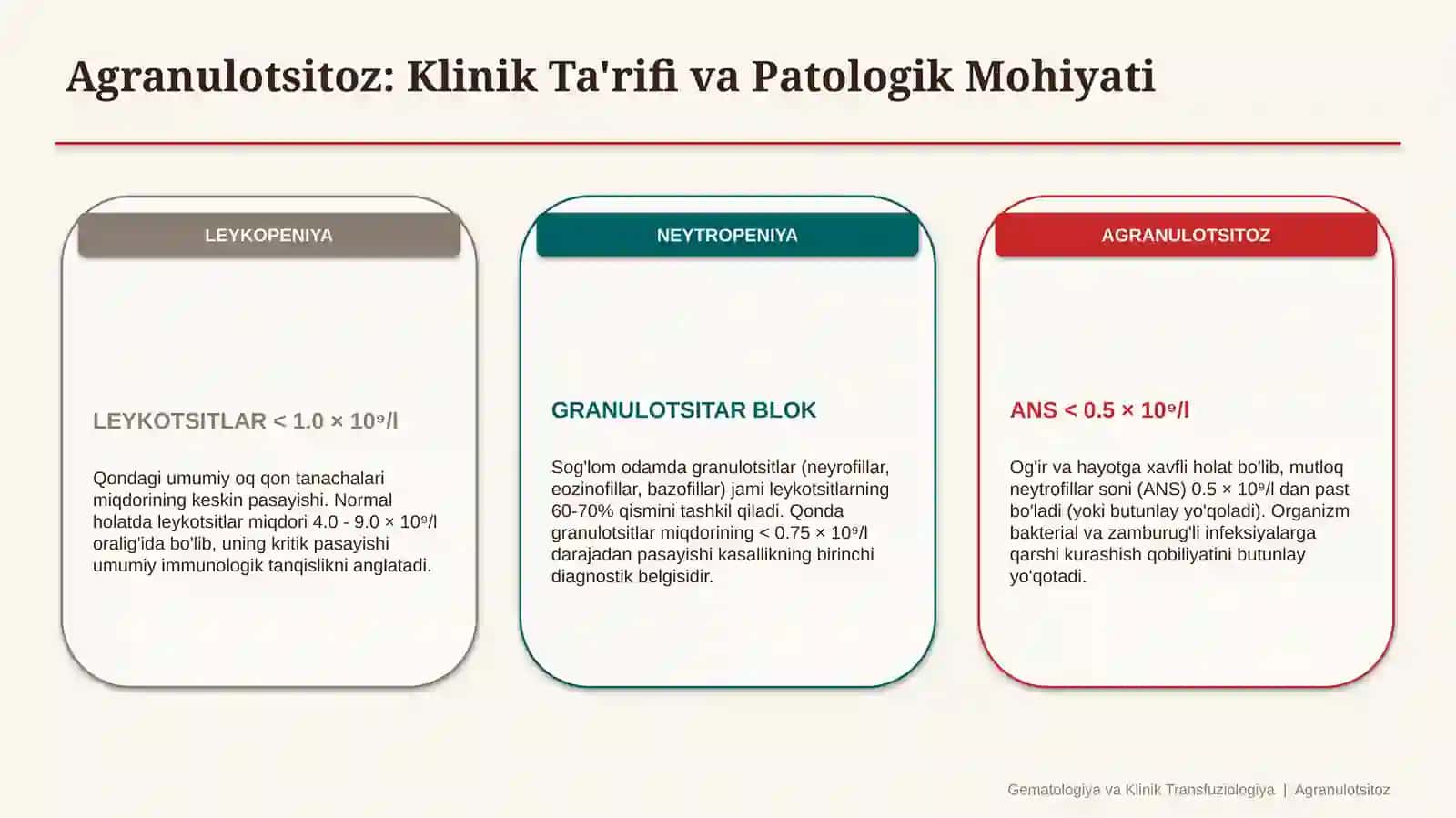 Agranulotsitoz — etiologiya, patogenez, klinika, diagnostika va davolash prinsiplari | 15 slayd 2