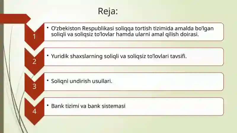 Iqtisodiyot tarmoqlarida soliqlar va bank tizimi 2