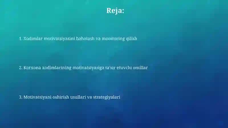 Sanoat korxonalari kadrlari va mehnat motivatsiyasi 2