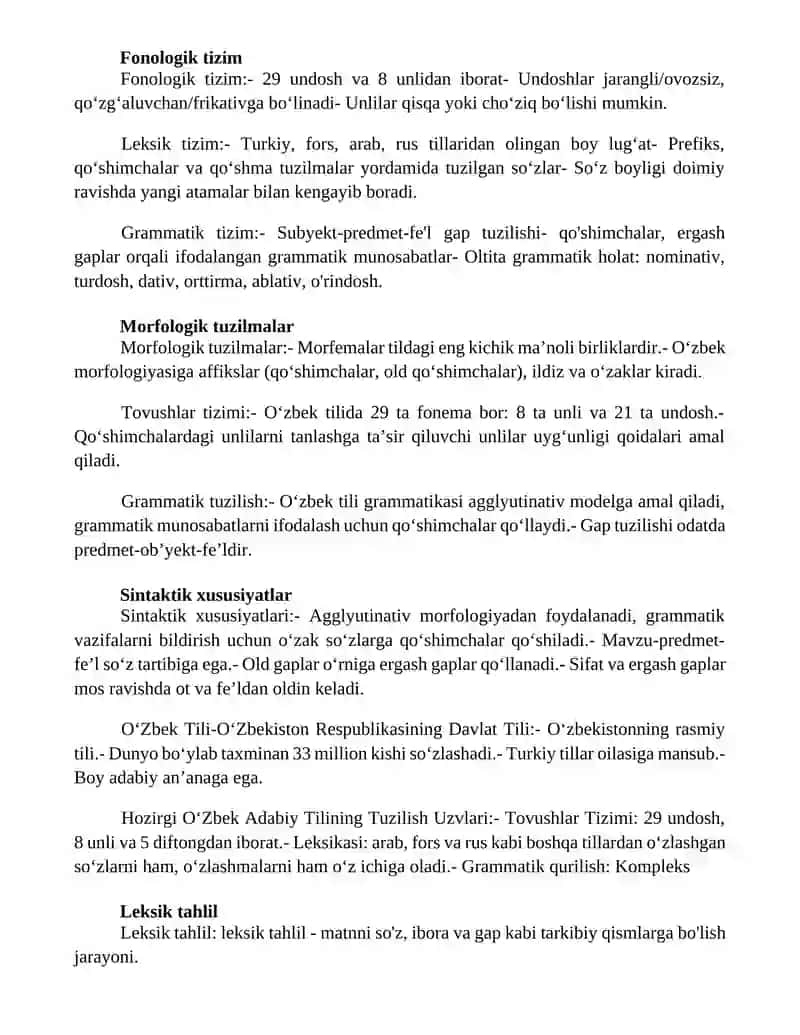 Oʻzbek Tili-Oʻzbekiston Respublikasining Davlat Tili 2