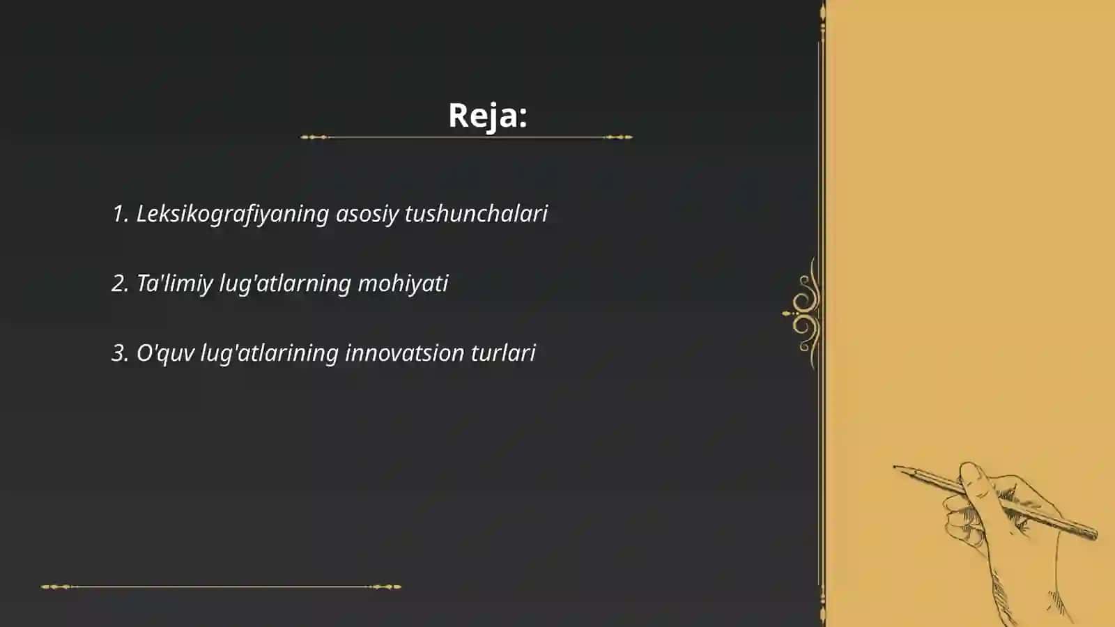 Leksikografiya. Ta'limiy luĝatlar yaratish masalasi 2