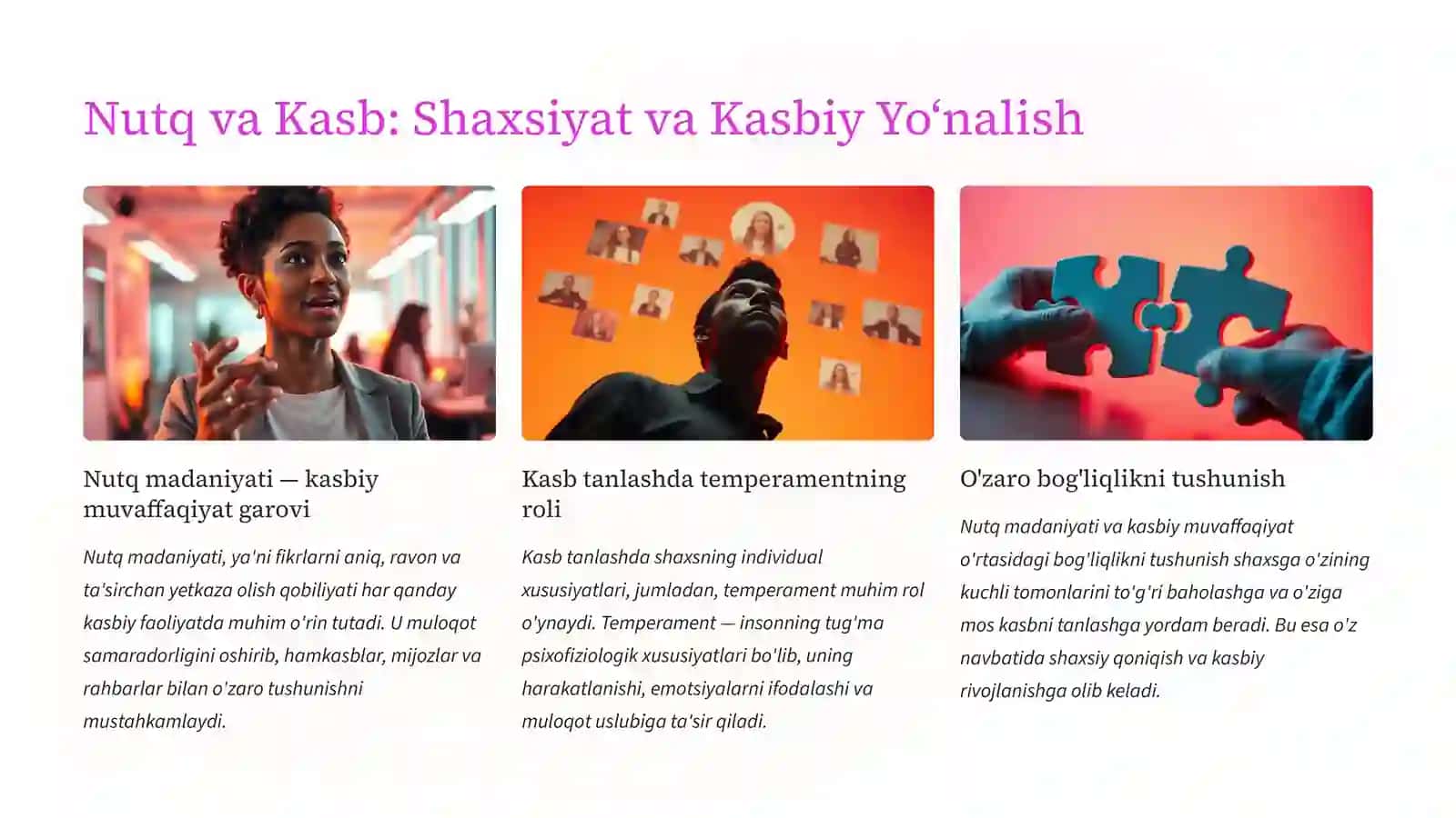 Nutq va Kasb Temperament va Kasbni Egallash Masalalari 2