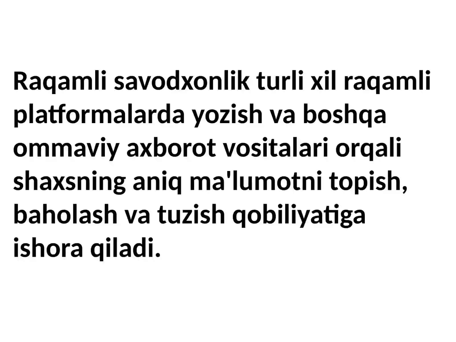 Raqamli texnologiyalardan foydalanishning asosiy yo'nalishlari 2