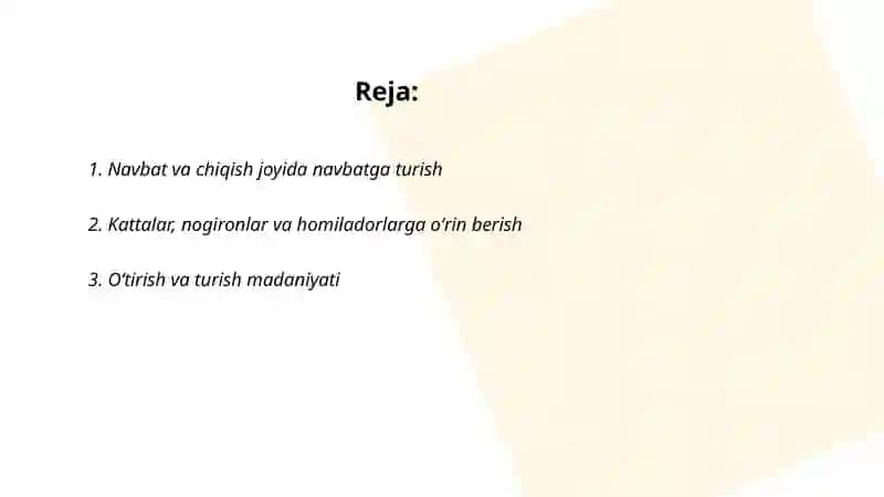 Jamoat transportida oʻzini tutish etiketi 2