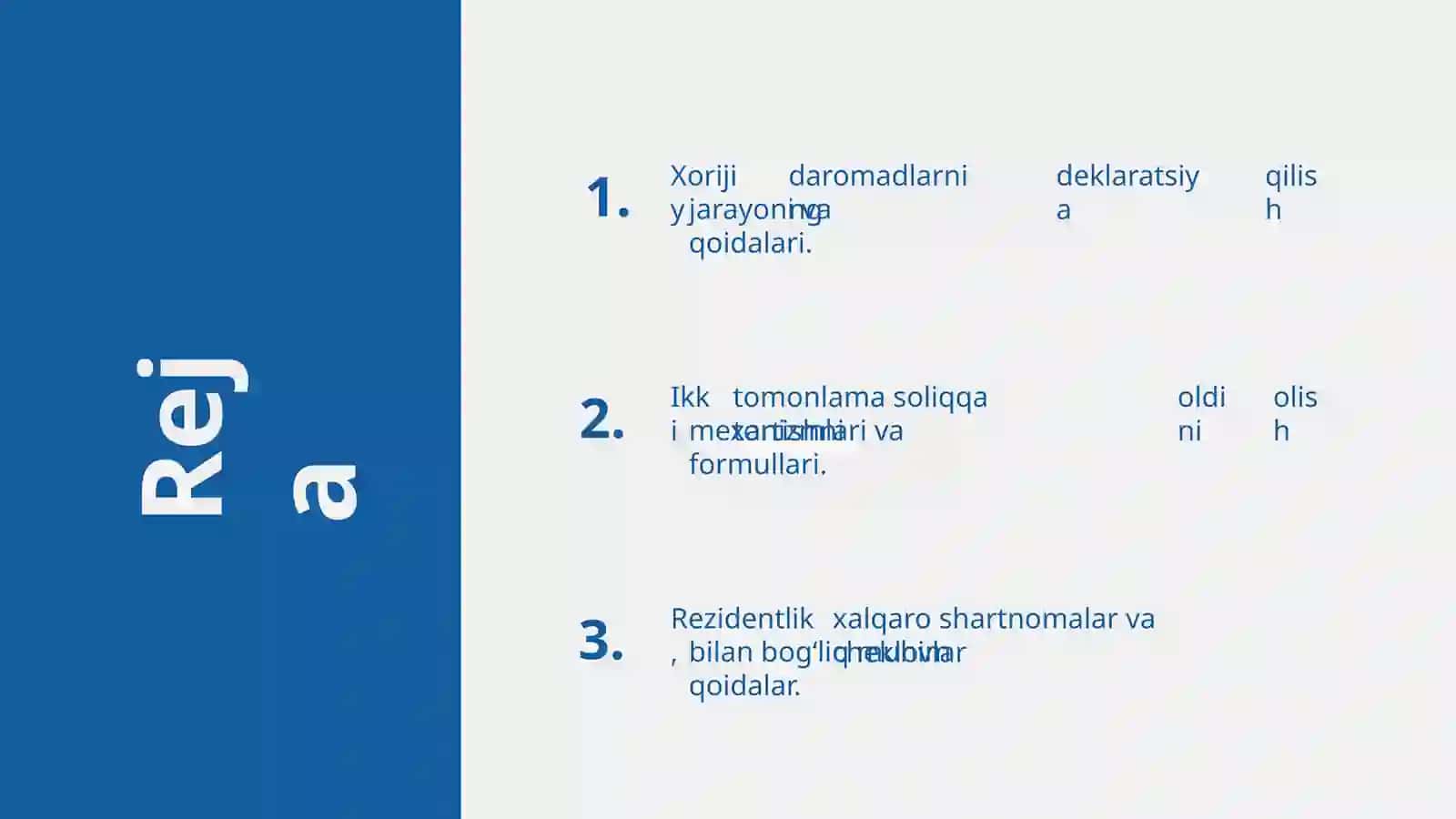 Xorijiy manbalardan olingan daromadlar: deklaratsiyalash va ikki tomonlama soliqqa tortishni oldini olish masalalari 2