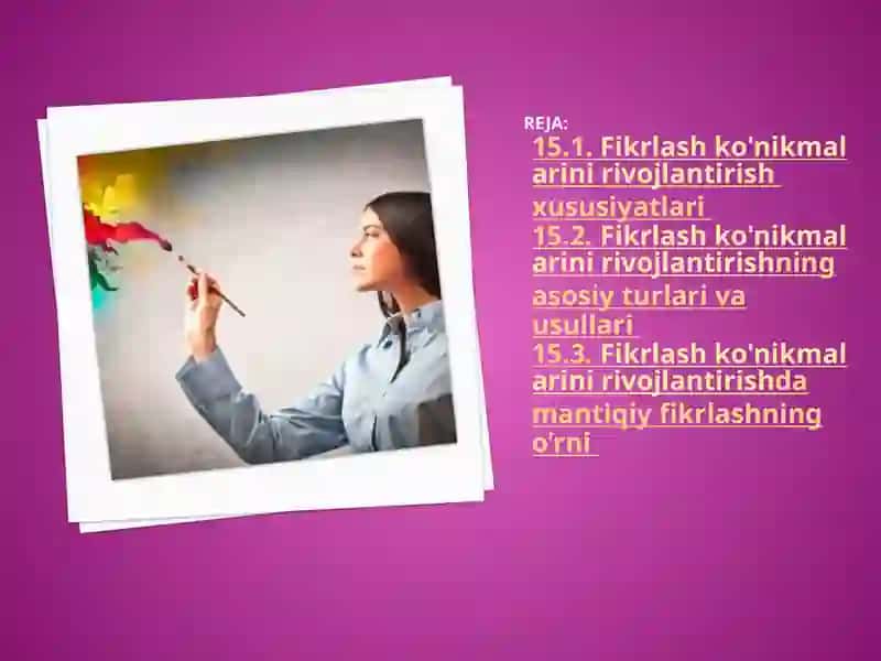 Fikrlash ko'nikmalarini rivojlantirish 2