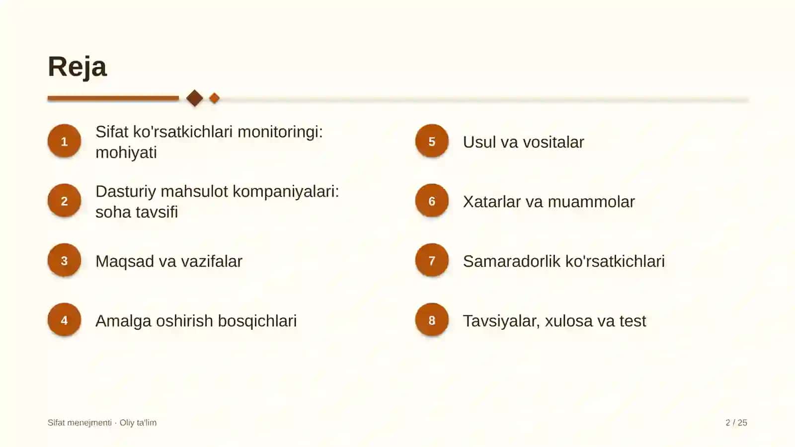 dasturiy mahsulot kompaniyalarida sifat ko'rsatkichlari monitoringini yuritish 1294 2