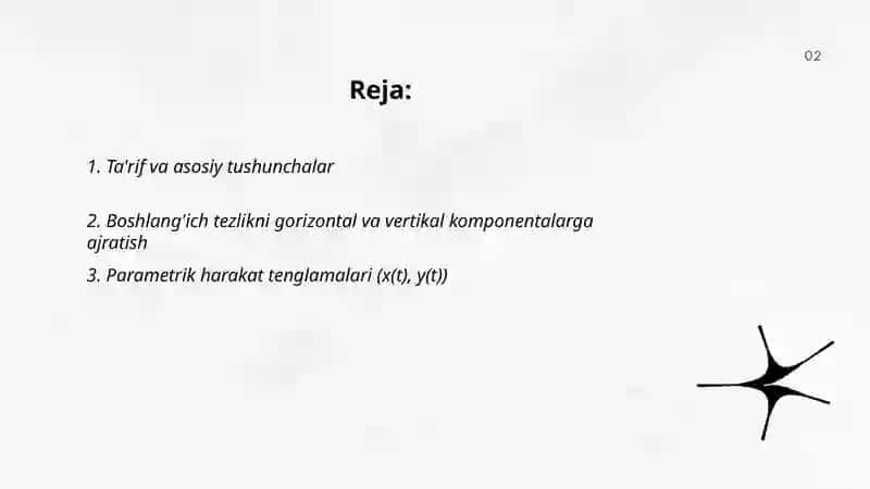 Gorizontal va Gorizantga Nisbatan Burchak Ostida Otilgan Jism Harakati 2