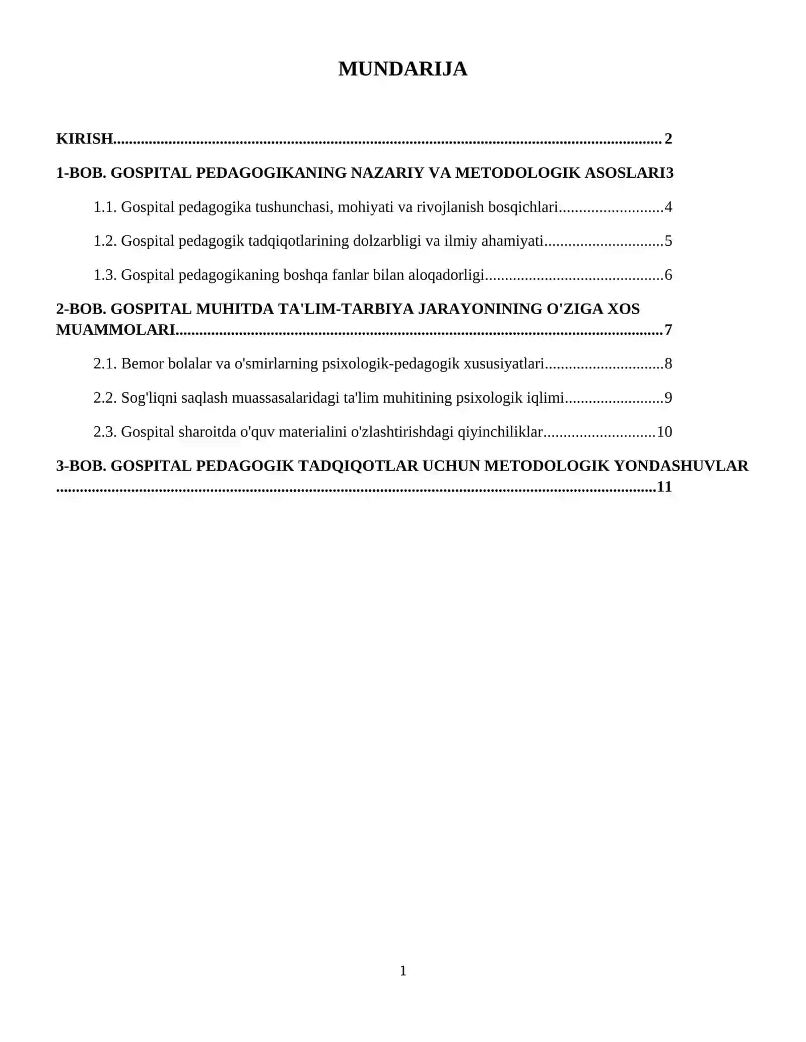 Turli yo'nalishdagi ilmiy tadqiqotlarda gospital pedagogika muammo larini o'rganish. 2