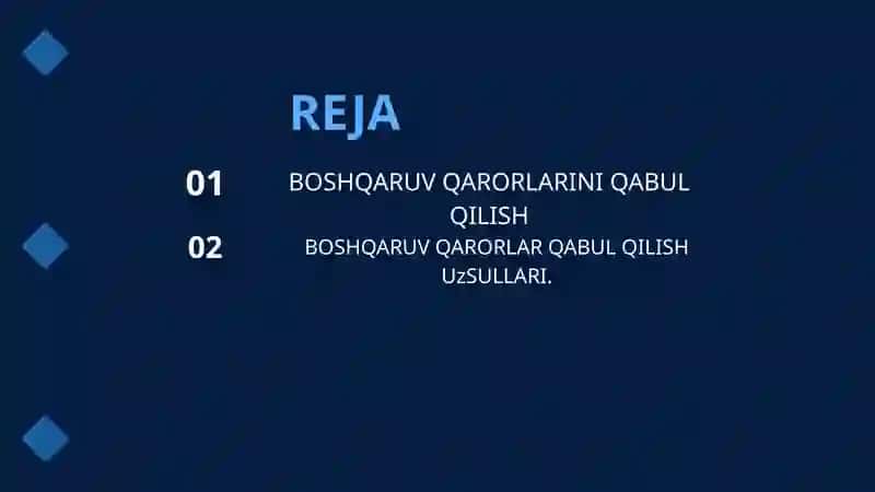 BOSHQARUV QARORLARINI QABUL QILISH 2