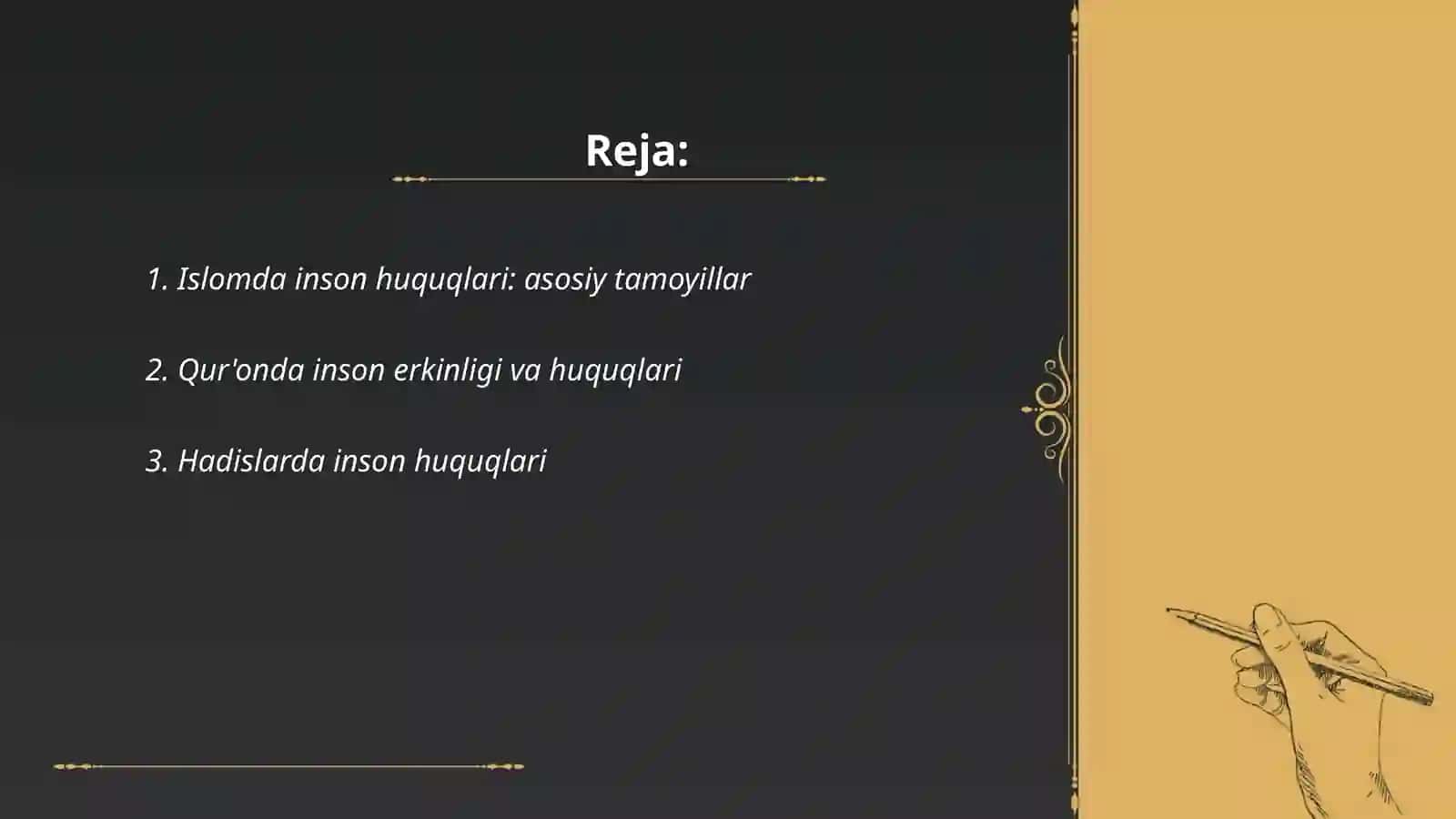 Islomda inson huquq va erkinliklarin ta’minlanishining o’ziga xos jihatlari 2