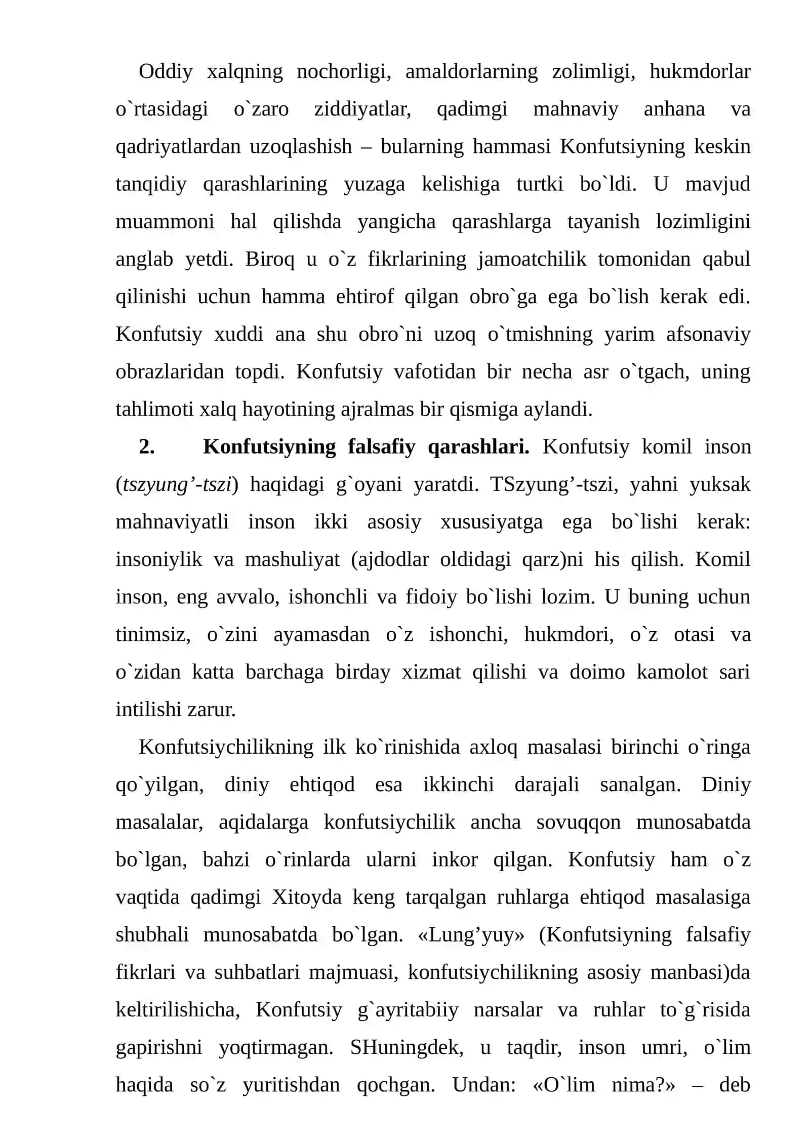 Konfuttsiyning xayoti va ijodi 2