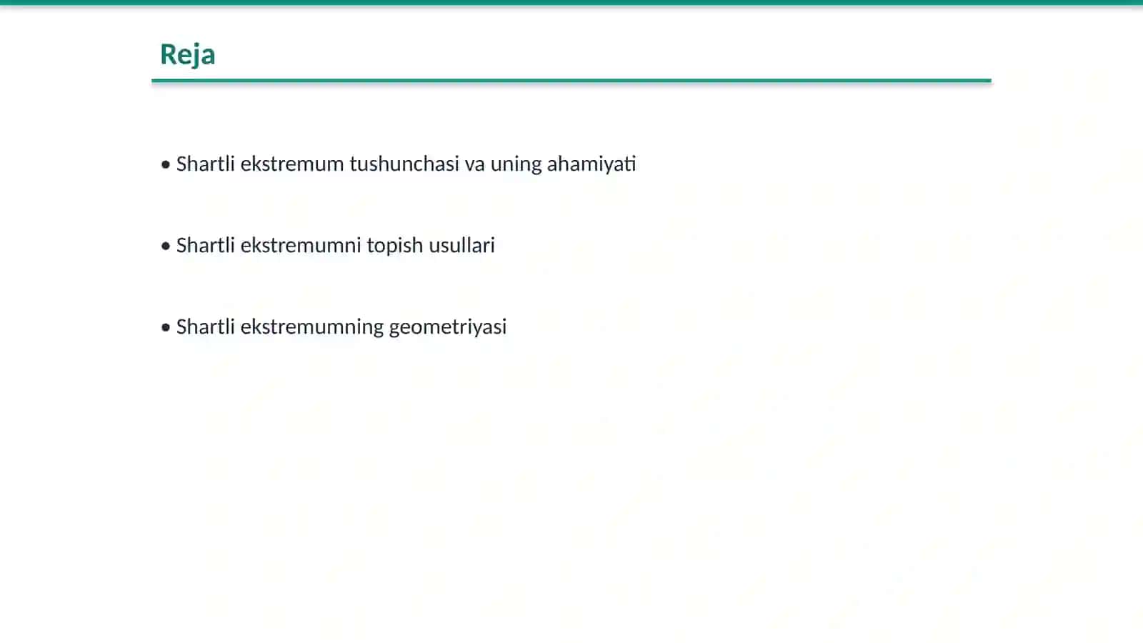 Shartli ekstremum 2