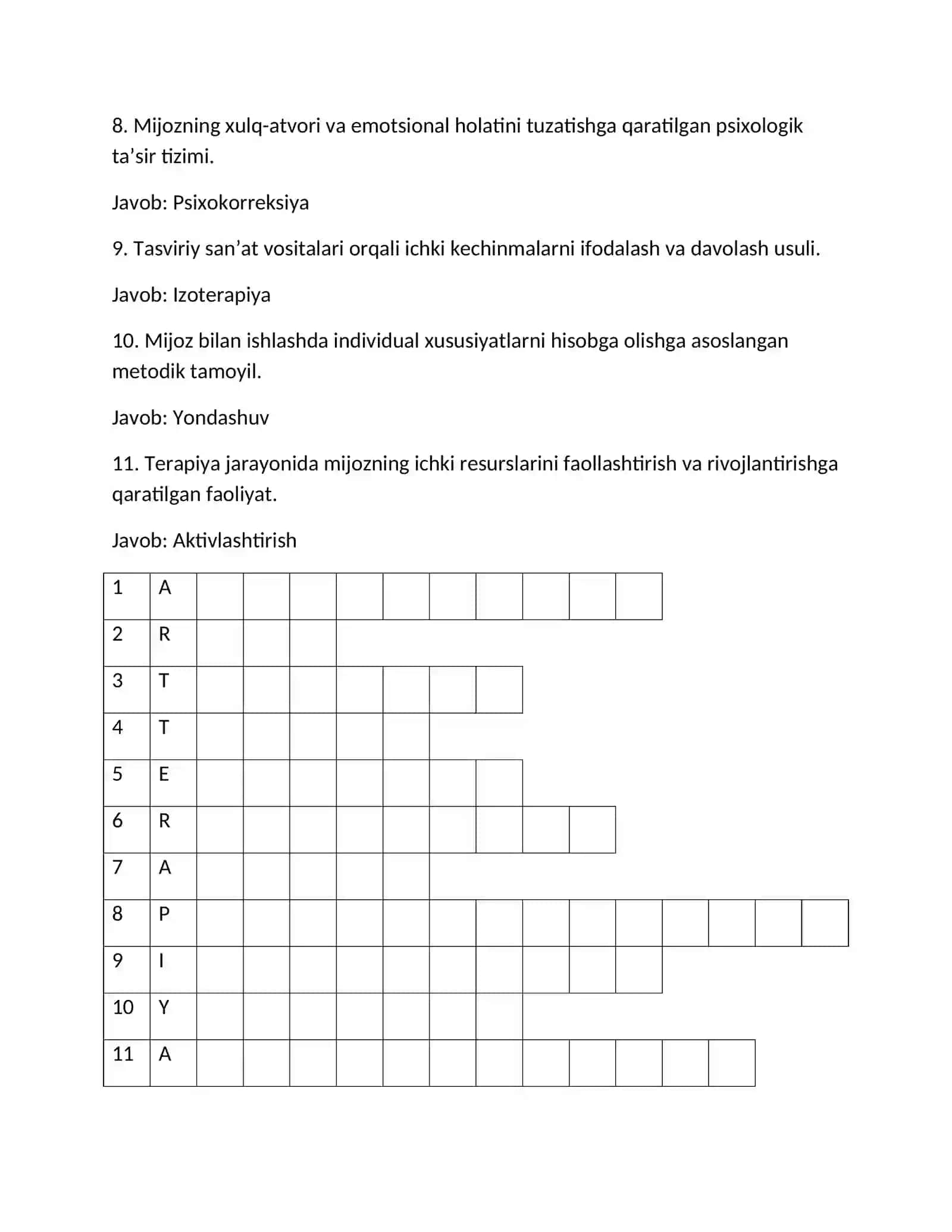 Art-terapiya bilan davolash va mijozlar bilan munosabatlarni toʻgʻri shakillantirish 2