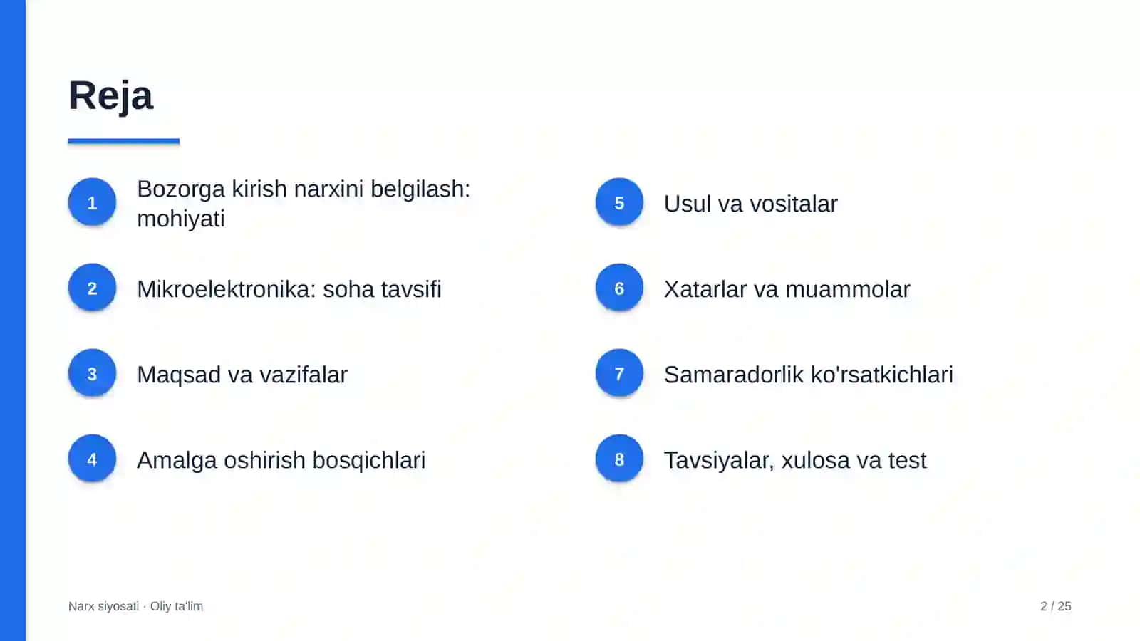 mikroelektronika sohasida bozorga kirish narxini belgilash 2306 2