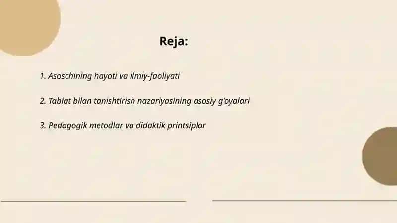 Tabiat bilan tanishtirish nazariyasi va texnalogiyalari fanining asoschisi 2