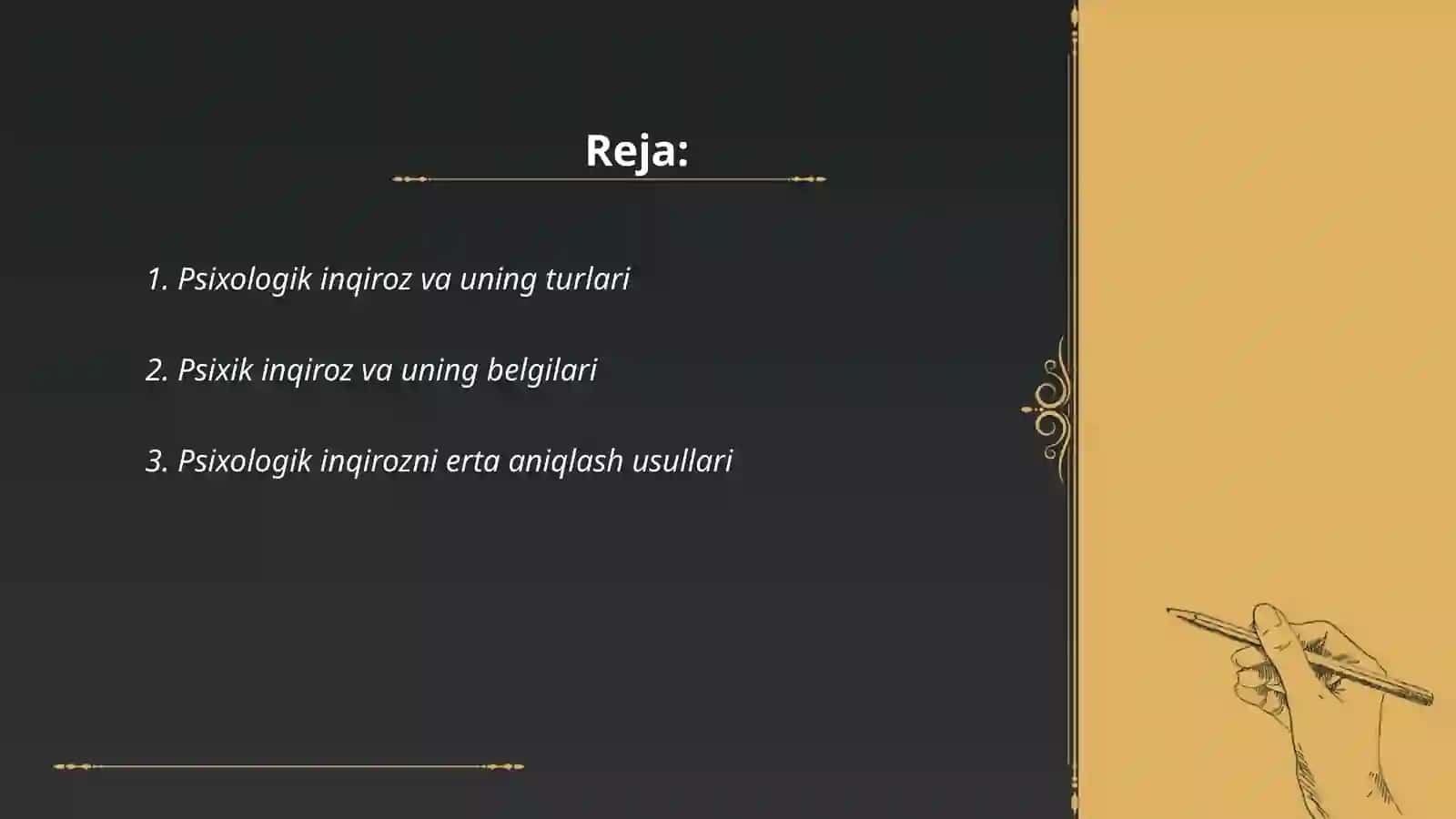 Bemorning psixologik va psixik inqiroz belgilarini aniqlash usullari 2
