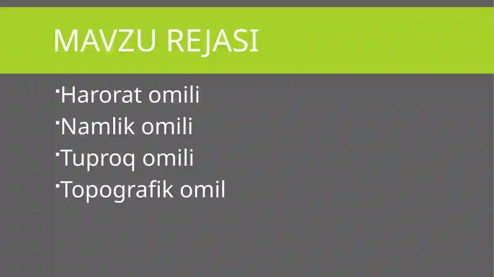 Harorat omili 2