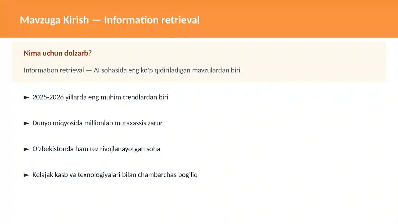 Information retrieval 2