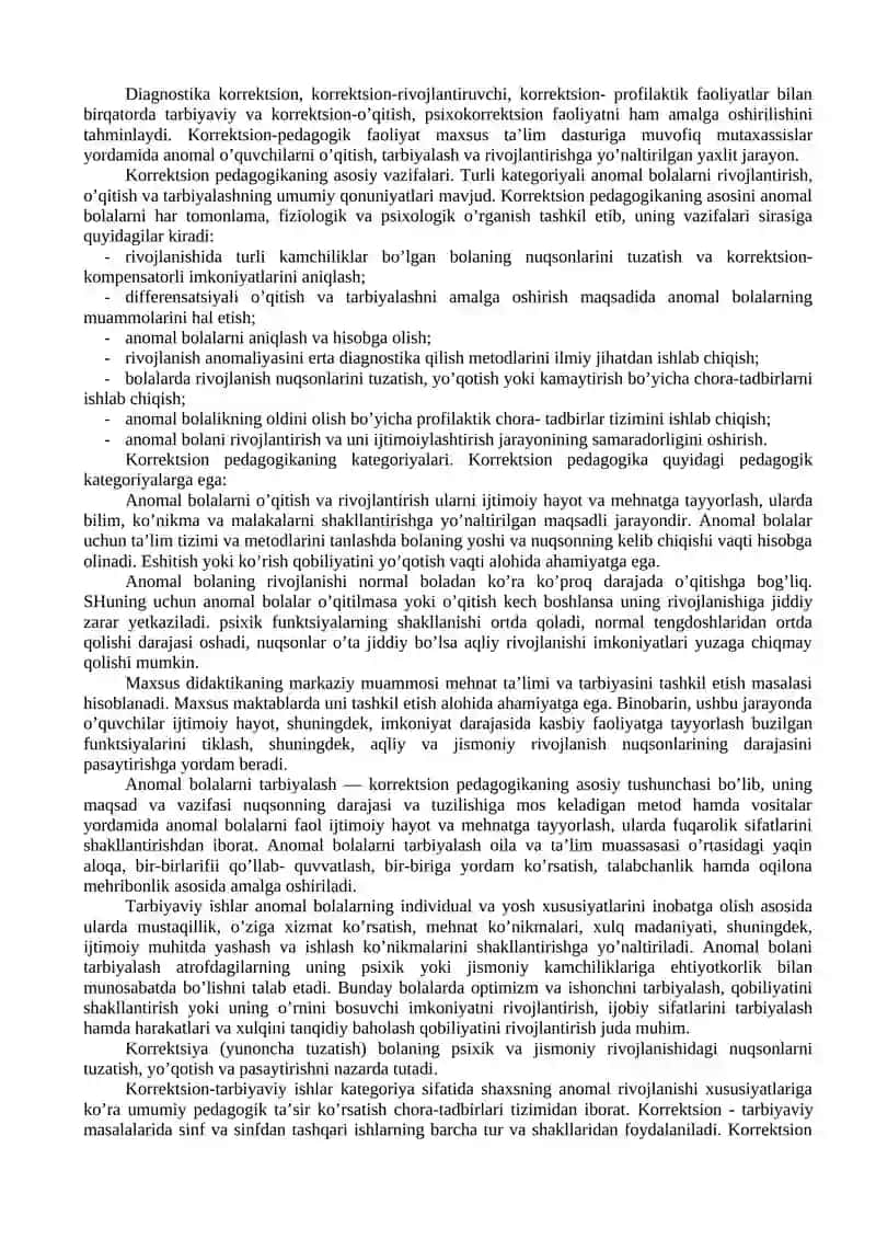 KORREKTSION PEDAGOGIKA VA INKLYUZIV TA’LIM ASOSLARI 2