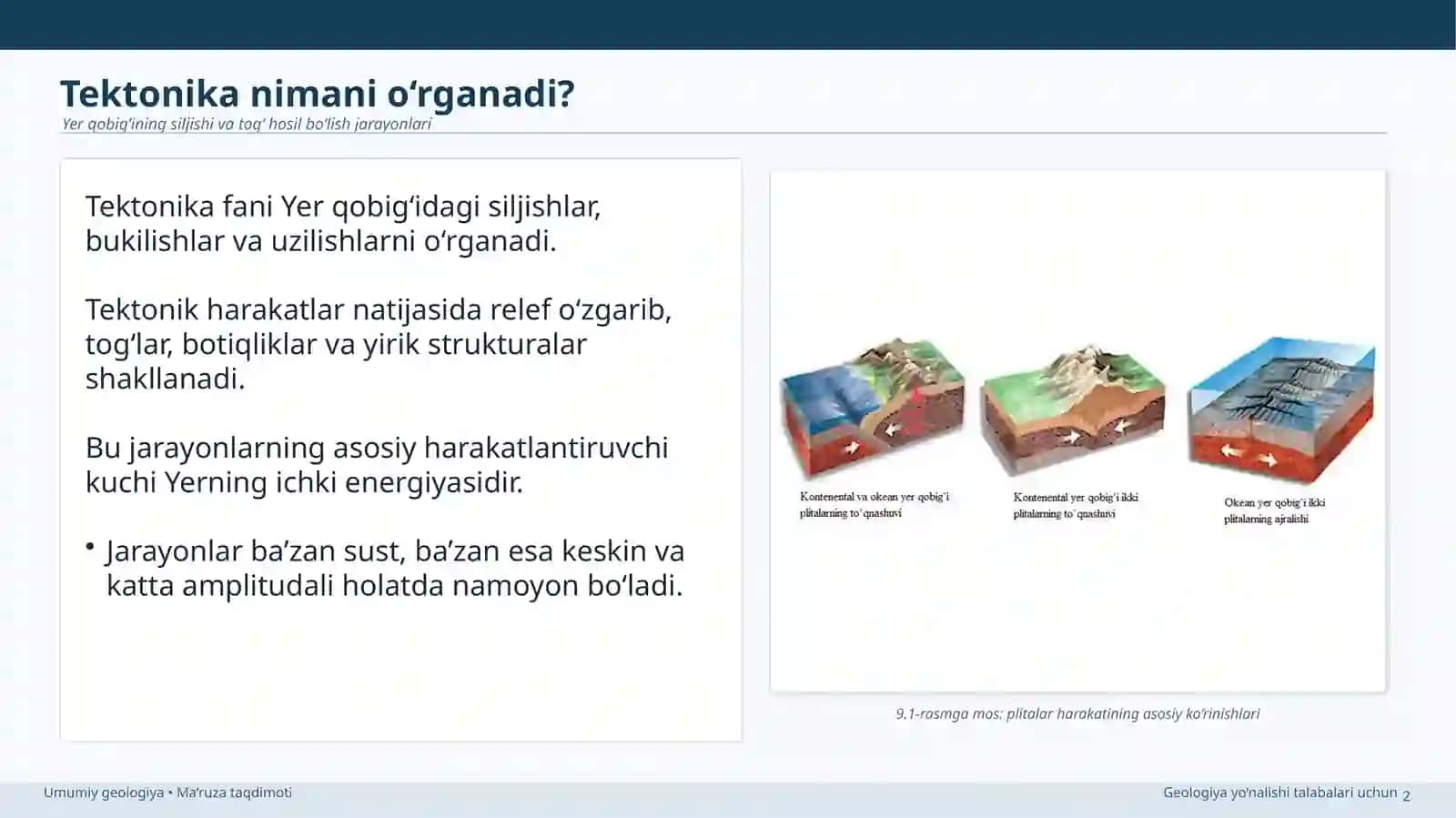 Tektonik harakatlar 2