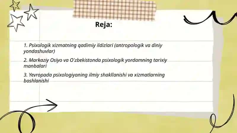 Psixologik xizmatning paydo bolish tarixi 2