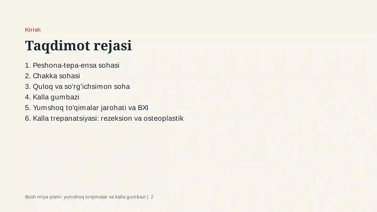 Topografik anatomiya va operativ xirurgiya | 1-qism 2