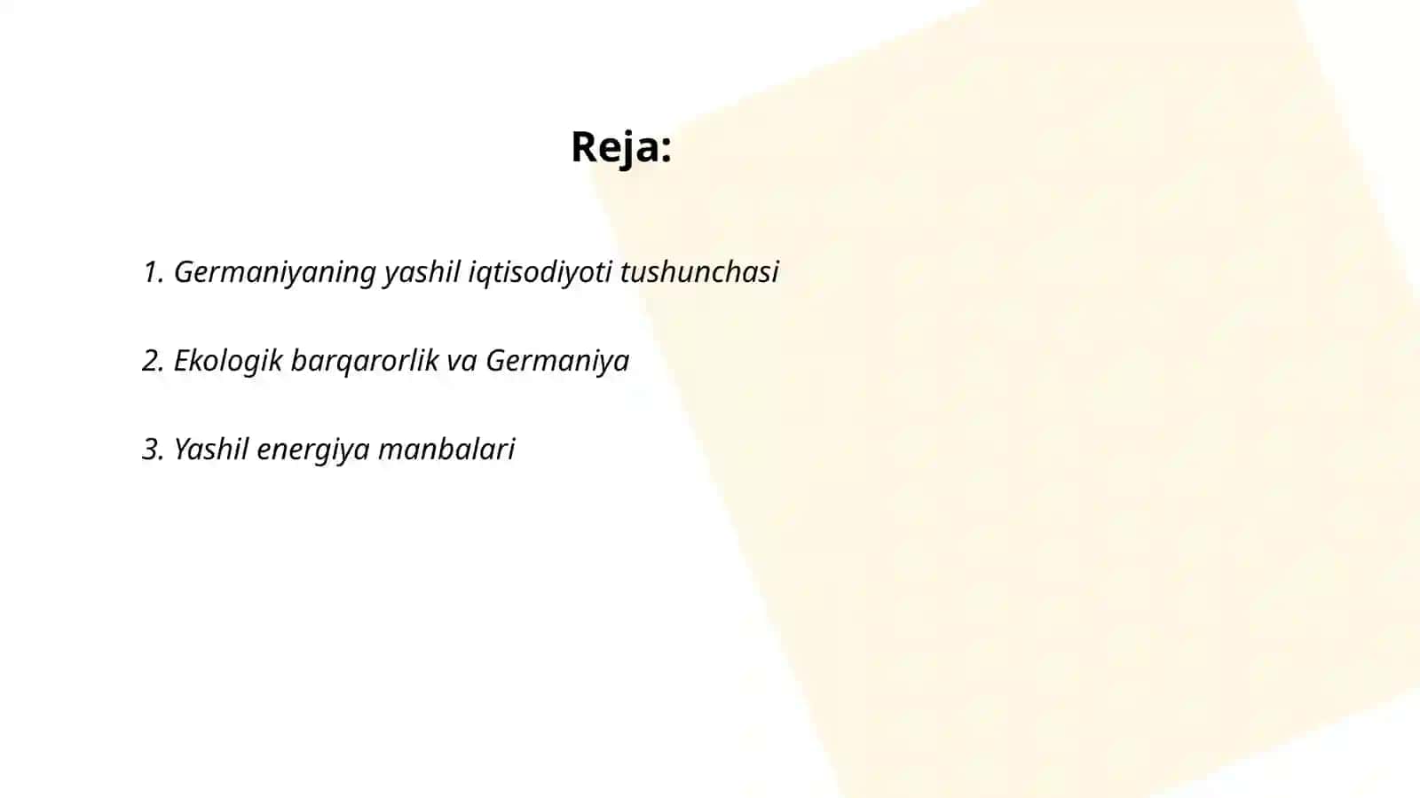 Germaniya yashil iqtisodiyoti haqida slayd 2