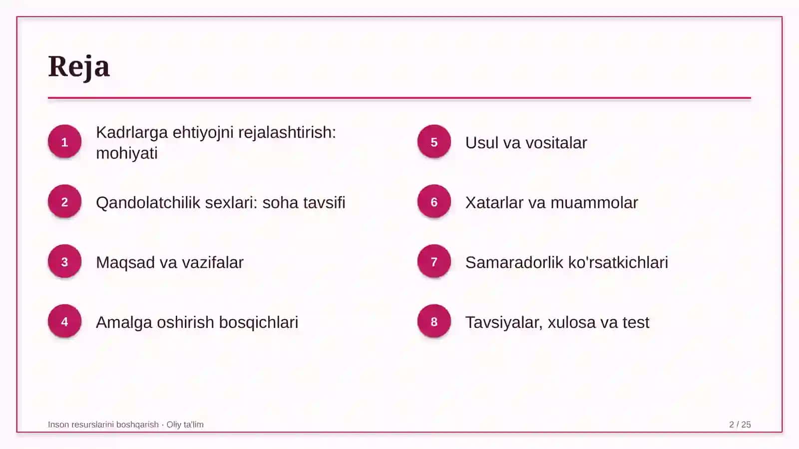 qandolatchilik sexlarida kadrlarga bo'lgan ehtiyojni rejalashtirish 7723 2