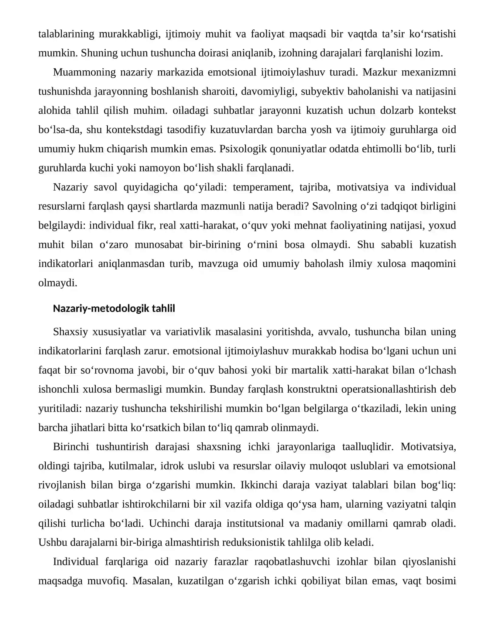 OILAVIY MULOQOT USLUBLARI VA EMOTSIONAL RIVOJLANISHNING INDIVIDUAL FARQLARI 2