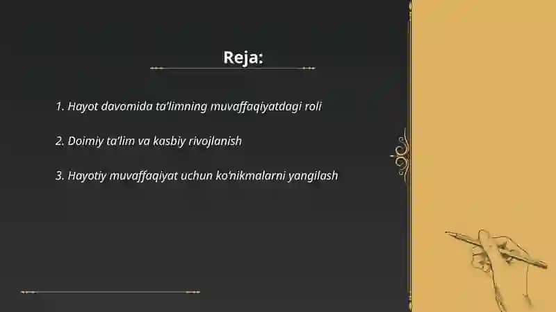 Hayot davomida taʼlim muvofiqqiyat vositasi 2