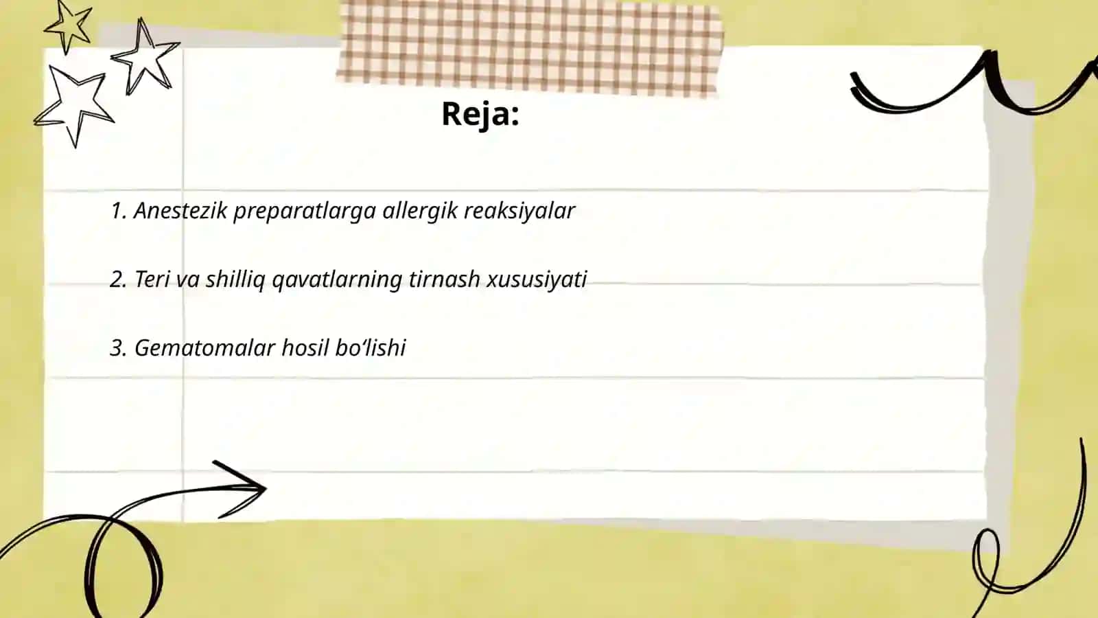 Stomatologiyada mahalliy oģriqsizlantirishda sodir böladigan mahalliy asoratlar 2