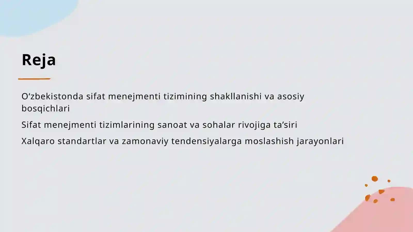 O‘zbekistonda sifat menejmenti tizimining rivojlanish tendensiyalari 2