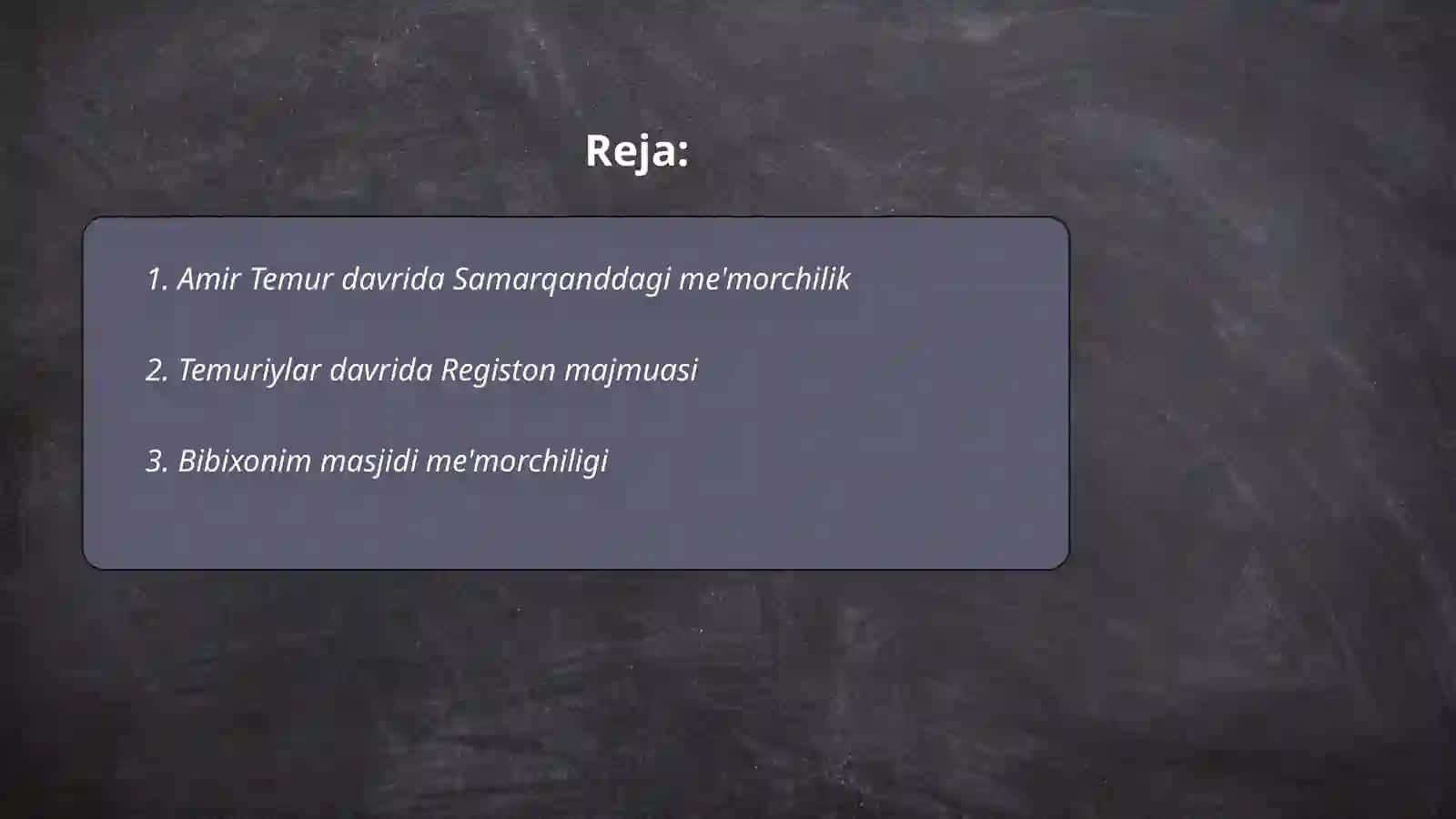 Amir Temur davrida me'morchilik 2
