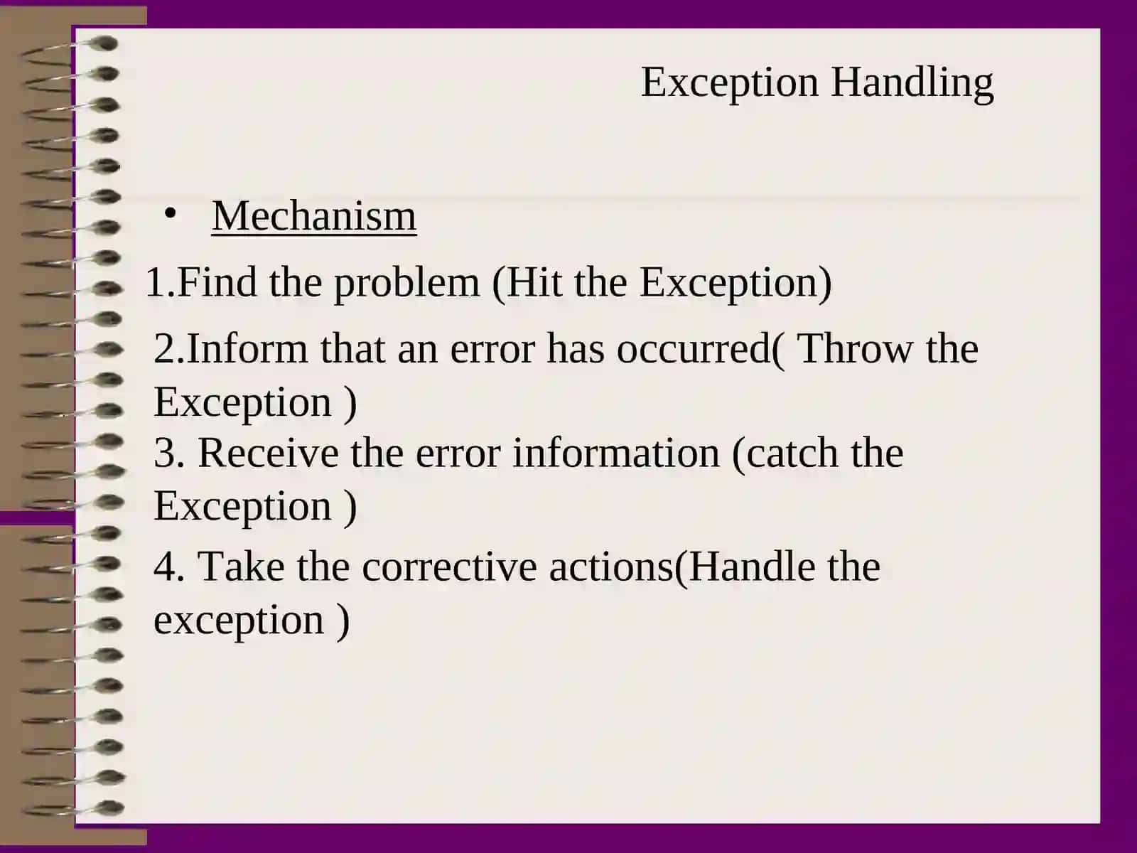 Exception Handling 2