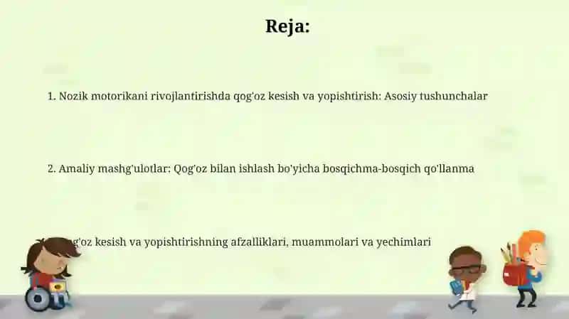 Qog‘ozni kesib-yopishtirish faoliyati orqali mayda motorikani rivojlantirish 2