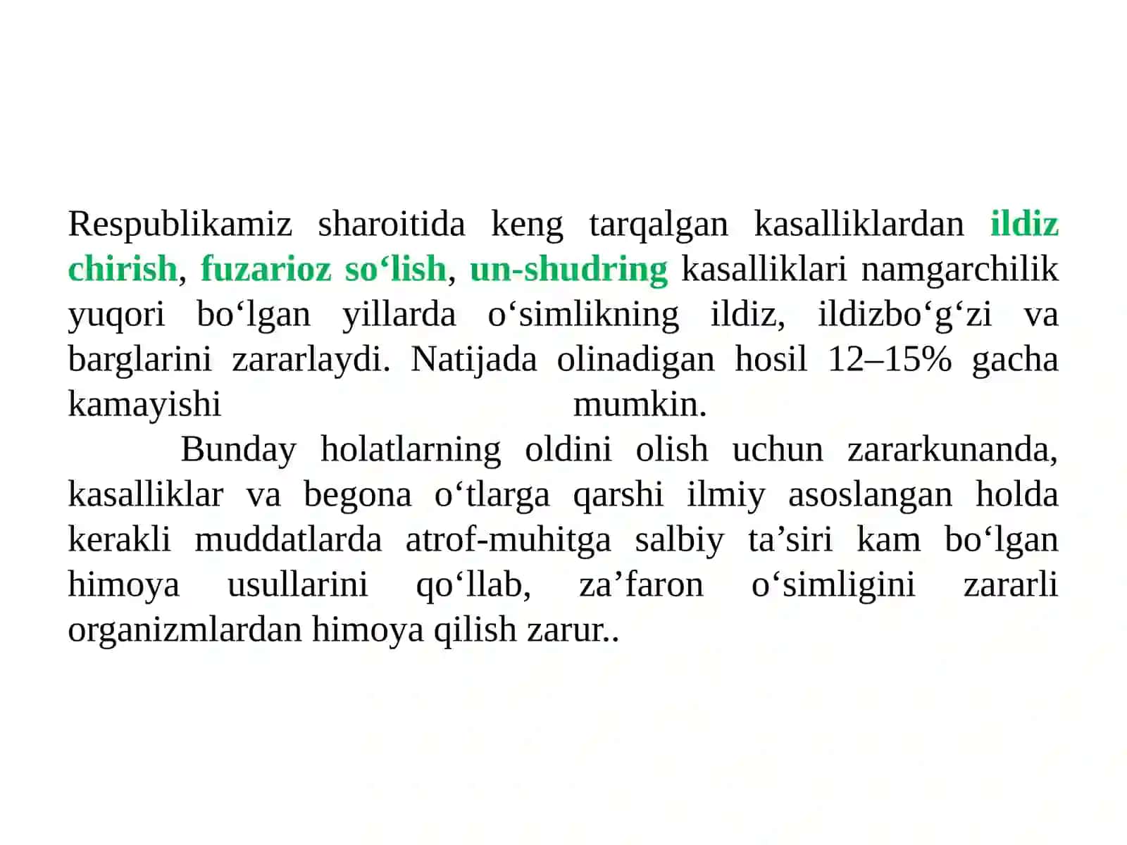 O’simliklardagi patalogik o’zgarishlar 2