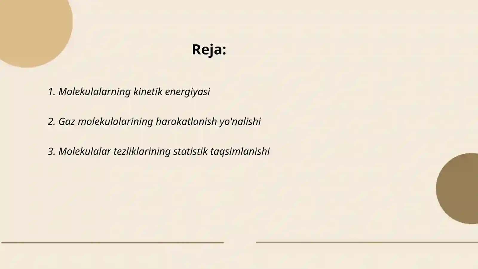 Gaz molekulalarining tezliklari boʻyicha taqsimoti 2