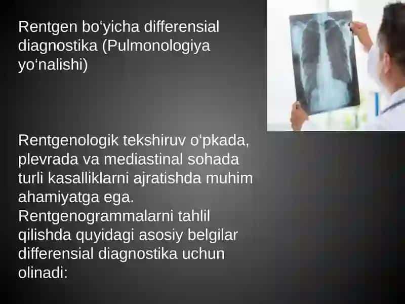 Rentgen bo‘yicha differensial diagnostika 2