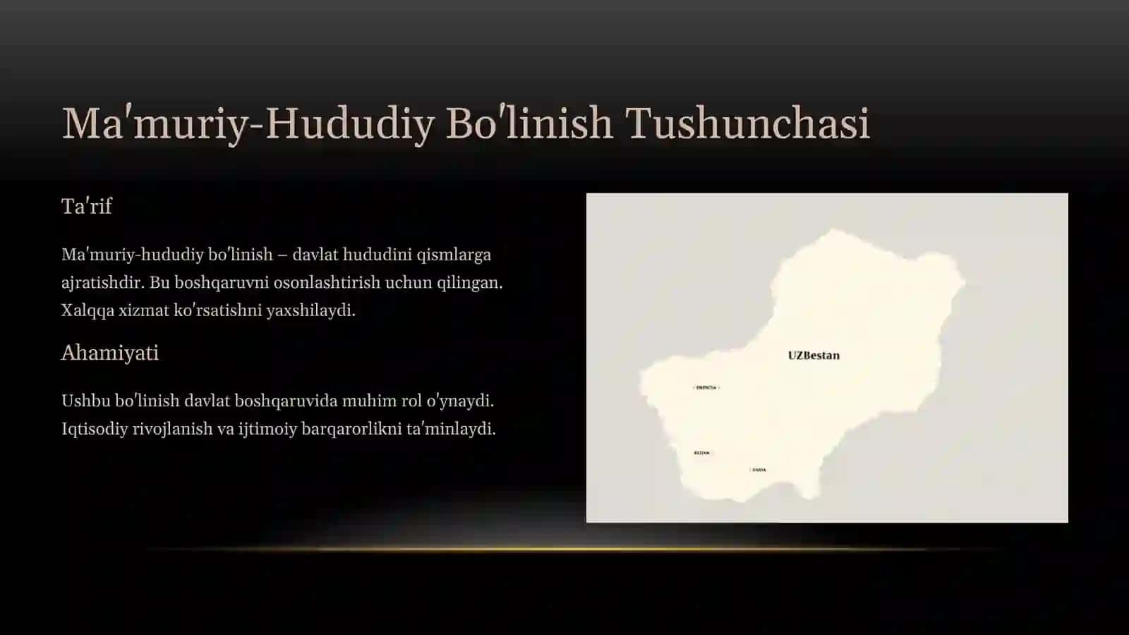 Ma'muriy-Hududiy Bo'linishning Huquqiy Asoslari 2