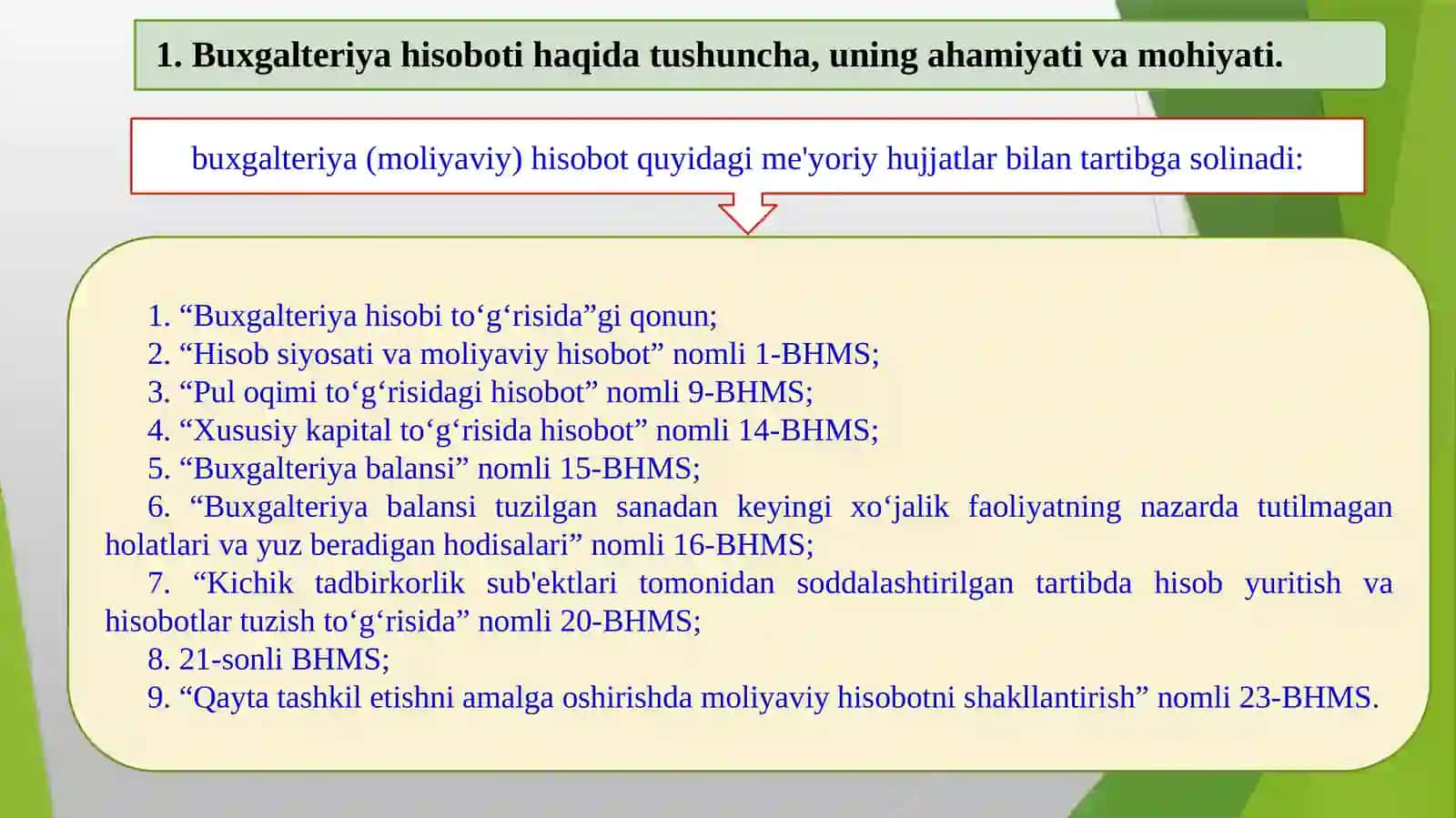 MOLIYAVIY HISOBOTLAR VA ULARNI TO‘LDIRISH QOIDALARI 2