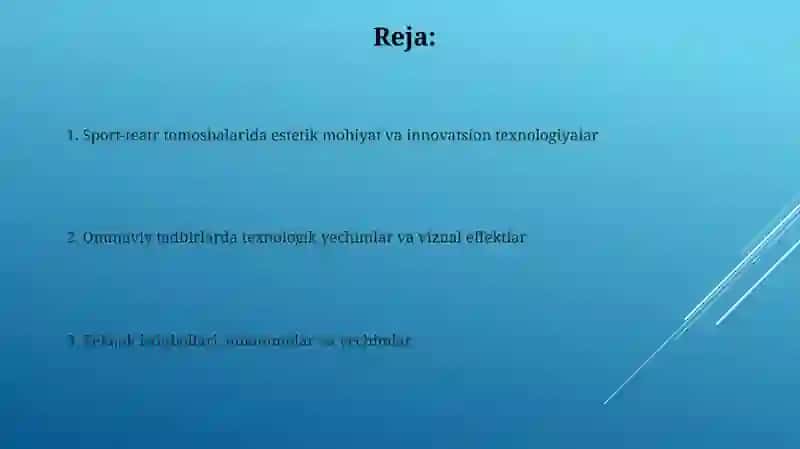SPORT-TEATRLASHTIRILGAN OMMAVIY TADBIRLARNING ESTETIK MOHIYATI VA INAVATSIONTEXNALOGIYASI 2