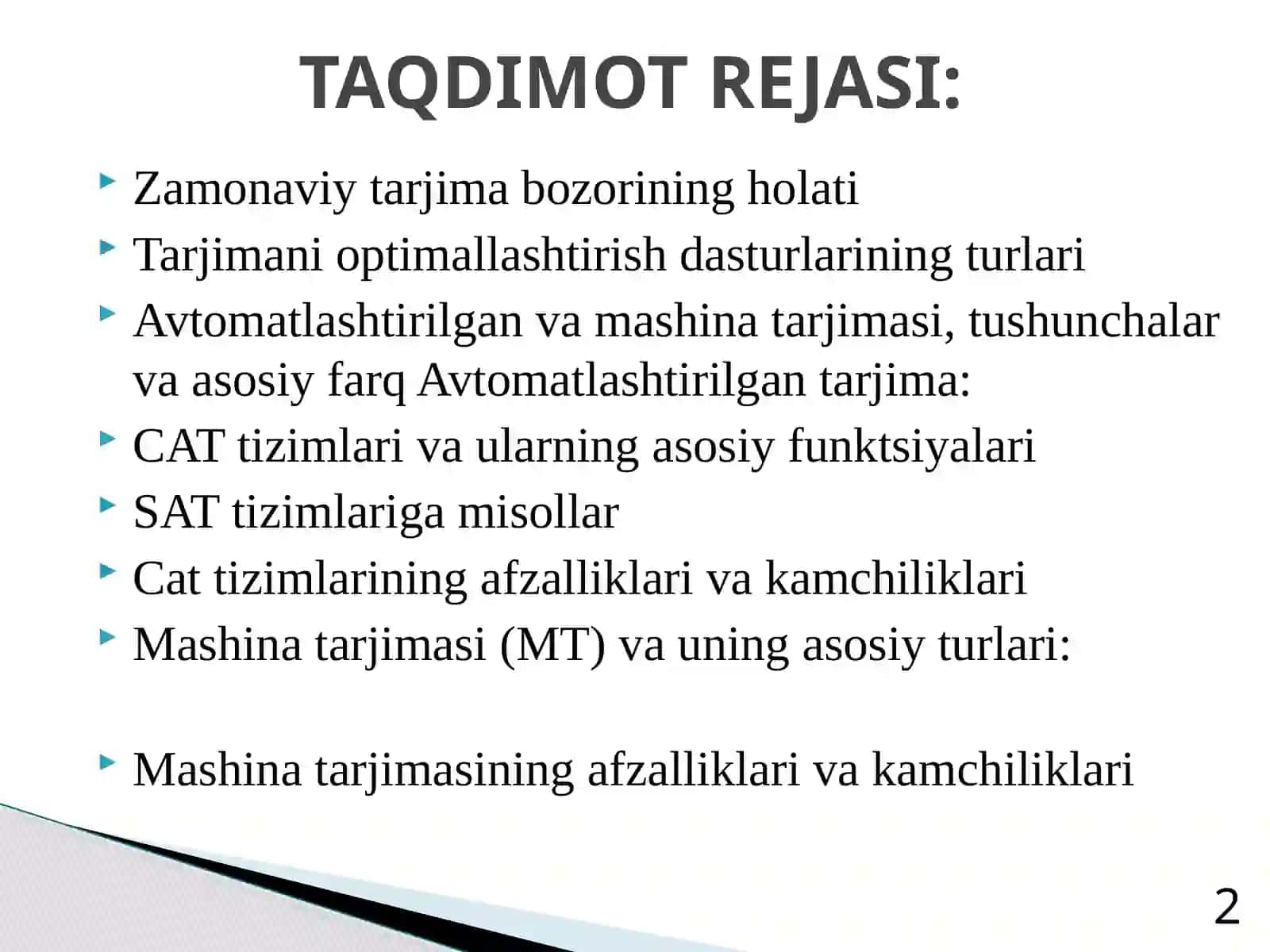 WORDFAST ILOVASI YORDAMIDA MATNLARNING TERMINAL BAZASINI SHAKLLANTIRISH. 2