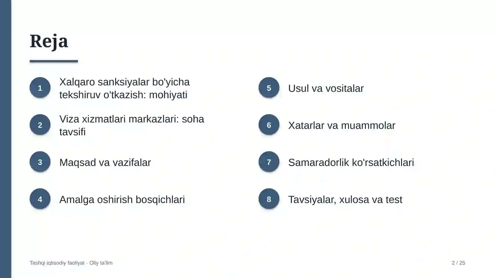 viza xizmatlari markazlarida xalqaro sanksiyalar bo'yicha tekshiruv o'tkazish 6718 2