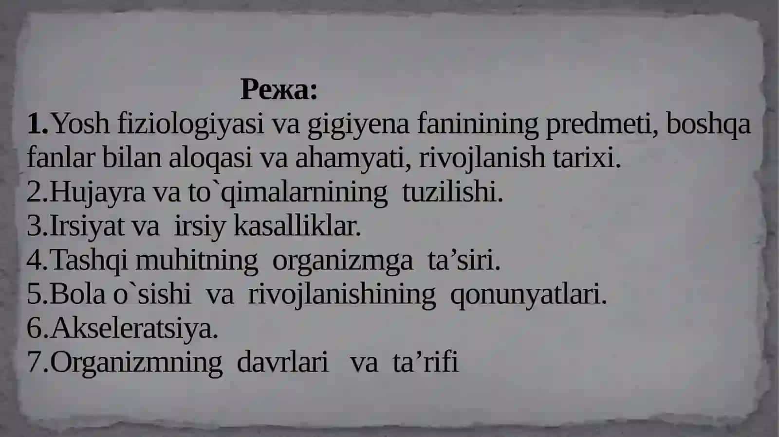 O`sish va rivojlanishning umumiy qonuniyatları 2